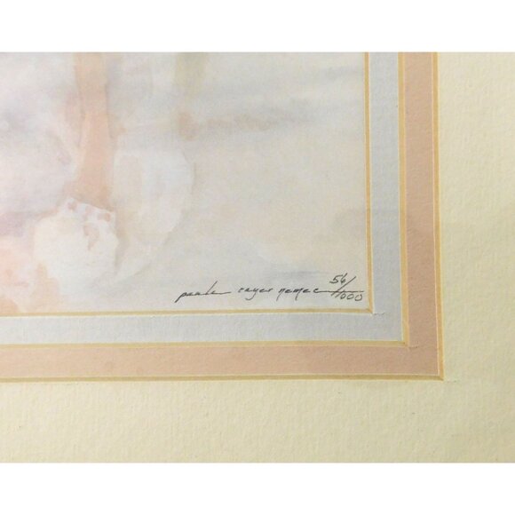 Paula Rayer Nemec Print Girl With Balloons Signed Numbered 56/1000 Gold Frame - Picture 3 of 5